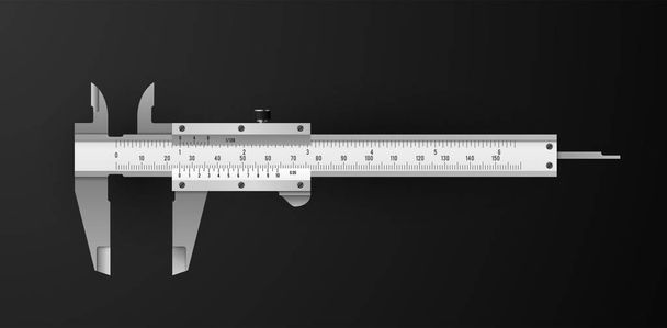 Calliper or caliper - caliper rule measuring tools - Вектор,изображение
