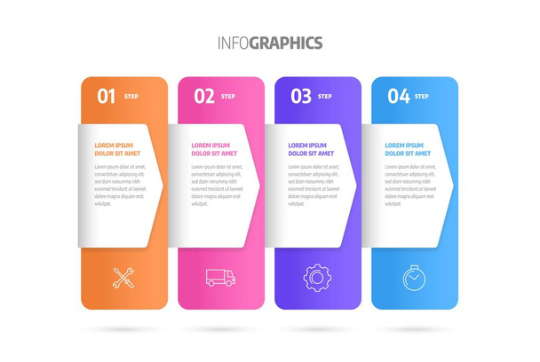 Infographics design vector. Business concept with steps or processes. - Vecteur, image