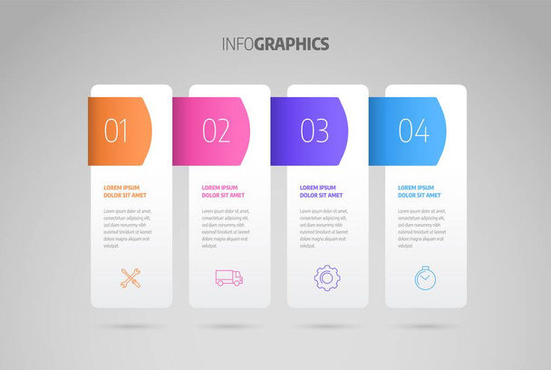 Infographics design vector. Business concept with steps or processes. - Vecteur, image