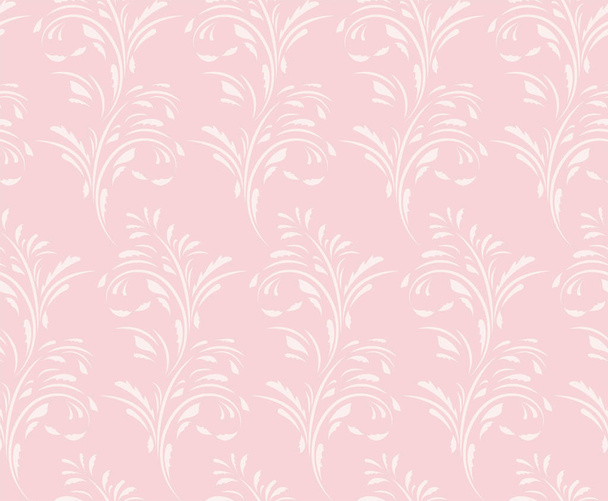 Floral seamless pattern. Flowery tile for fabric and paper. Fashionable design for textiles, papers and wallpapers. Pink background - Διάνυσμα, εικόνα