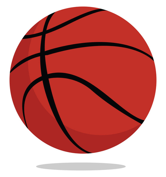 Basketball ball, illustration, vector on white background. - Вектор, зображення