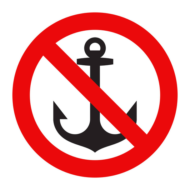No anchoring sign  - Vector, Image