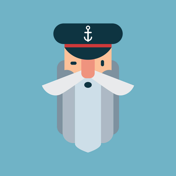 Sailor man, illustration, vector on white background. - Vector, Image