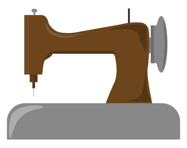 Sewing machine, illustration, vector on white background. - Vector, Image