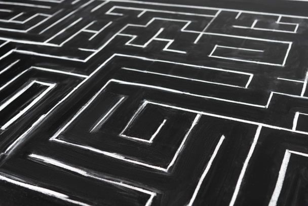 vue grand angle du labyrinthe peint avec espace de copie
 - Photo, image