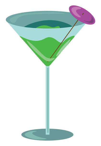 Cocktail, illustration, vector on white background. - Vector, Image