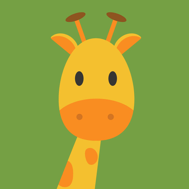 Testa di giraffa, illustrazione, vettore su sfondo bianco
. - Vettoriali, immagini
