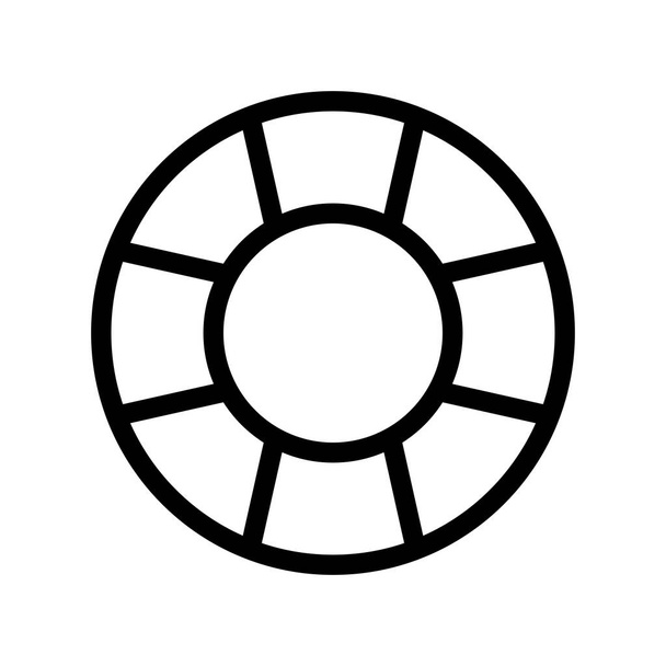 Színes paletta vagy úszó cső ikon fehér háttér - Vektor, kép
