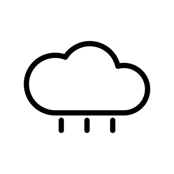 Rain Icon With White Background - Vektör, Görsel