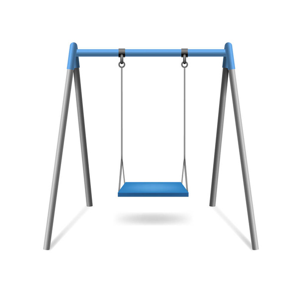 Realistic Detailed 3d Classic Outdoor Swing. Vector - Vetor, Imagem