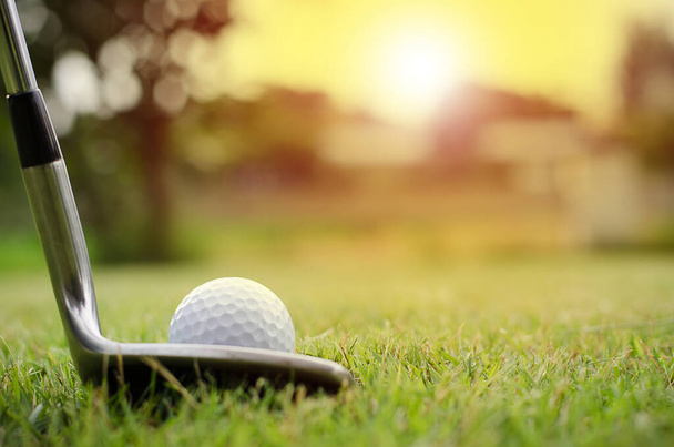 Golf club and golf ball, close up - Foto, Bild