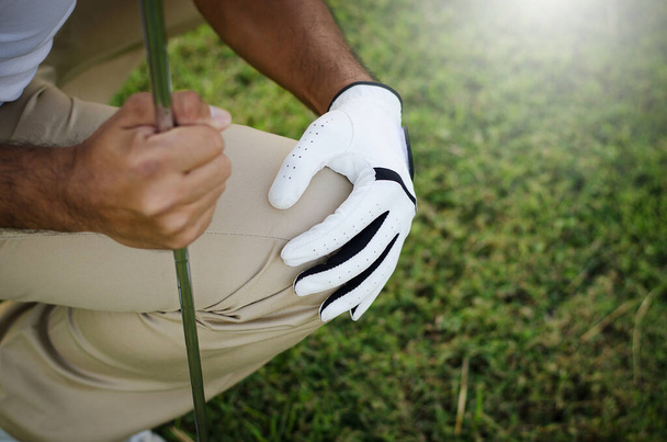 Asian male golf player cropped - 写真・画像