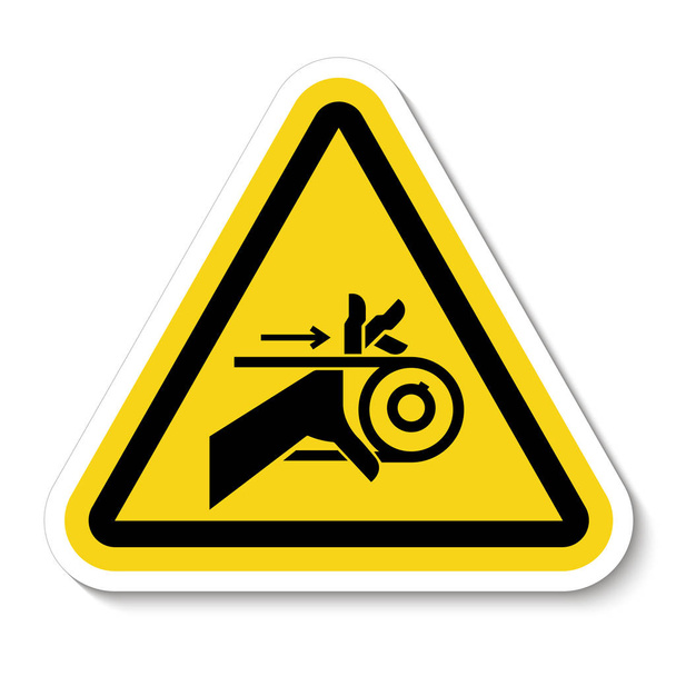 Hand Verschränkung Riemenantrieb Symbol Zeichen isolieren auf weißem Hintergrund, Vektorabbildung  - Vektor, Bild