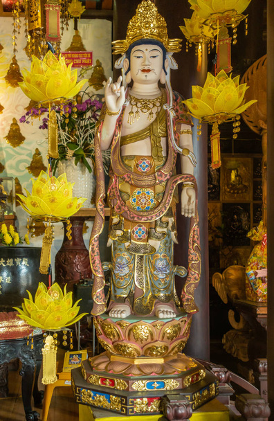 Bodhisattva porcelain statue at Chua An Long Pagoda, Da Nang Vie - Photo, Image