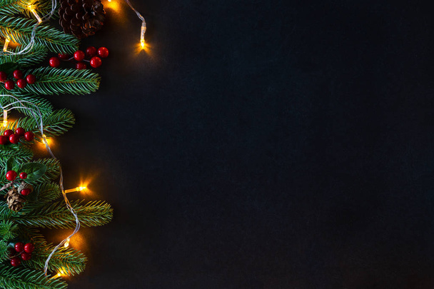 Holiday Christmas card background with festive decoration ball,  - Fotografie, Obrázek