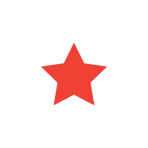 Красная звездная икона на белом фоне. Вектор Red Flat Style
. - Вектор,изображение