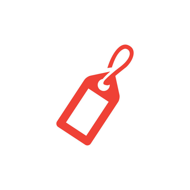 Tag Icône rouge sur fond blanc. Illustration vectorielle de style plat rouge
. - Vecteur, image