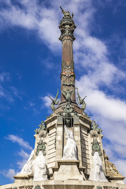 Monument of Christopher Columbus in Barcelona, Catalonia, Spain - Fotó, kép