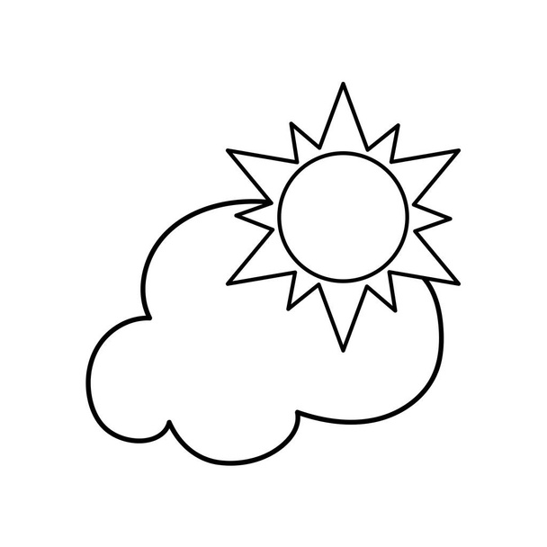 лучезарное солнце на белом фоне
 - Вектор,изображение