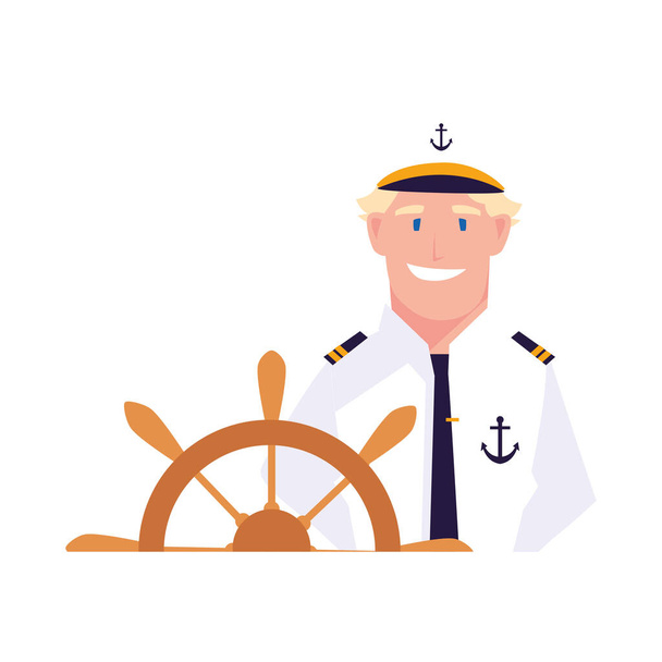 Isolated captain driver person vector design - Vector, Image