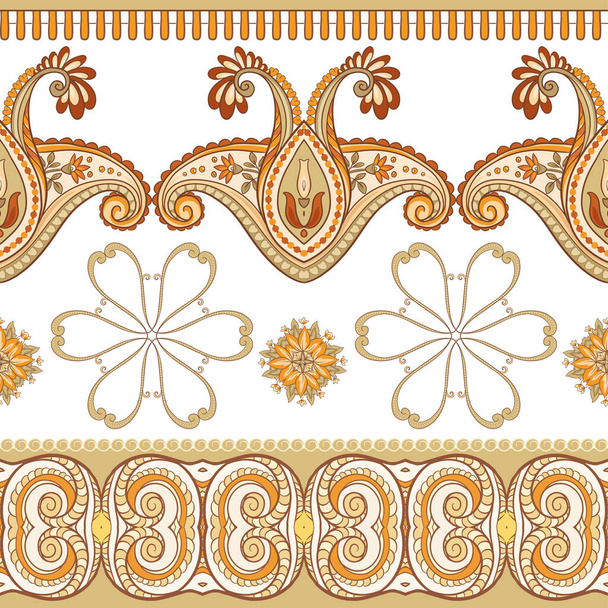 Seamless pattern, with traditional paisley. - Vetor, Imagem