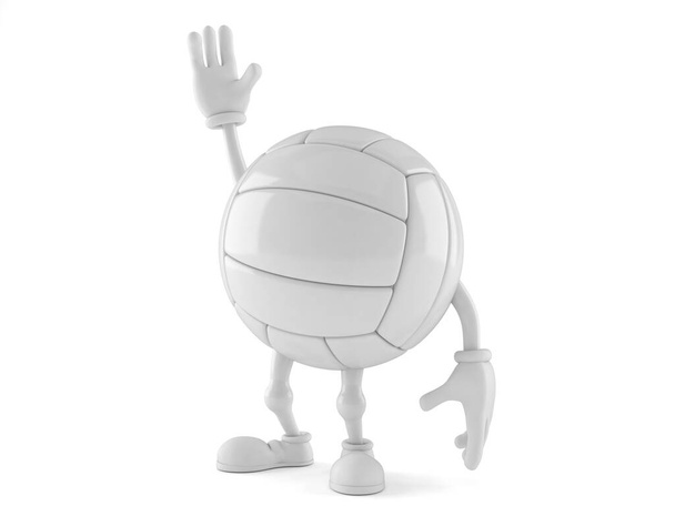 Volleybal karakter met de hand omhoog - Foto, afbeelding
