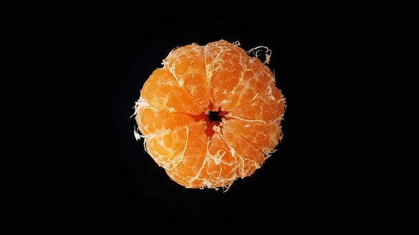 Orange fruit isolated on a black background with more freshness - Fotó, kép