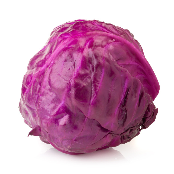 Red cabbage isolated on a white background - 写真・画像