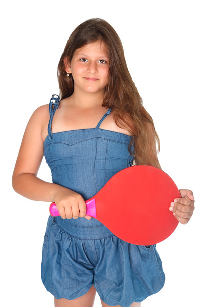girl with a racket ping-pong - Фото, зображення