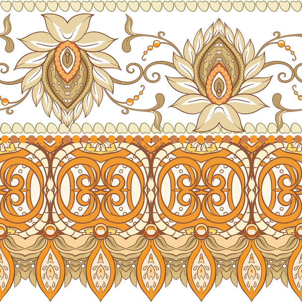 Seamless pattern, with traditional paisley. - Вектор, зображення