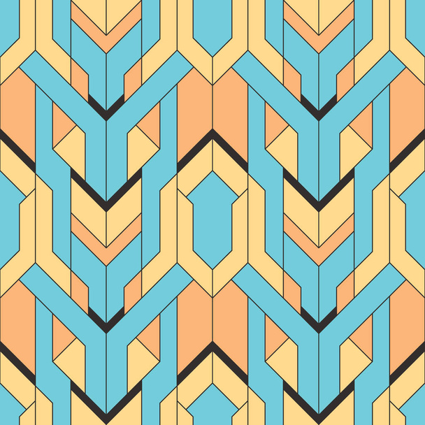 Abstract art deco color seamless pattern - Vector, afbeelding