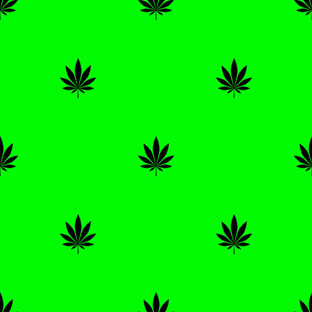 Marihuana blad naadloze patroon - Vector, afbeelding
