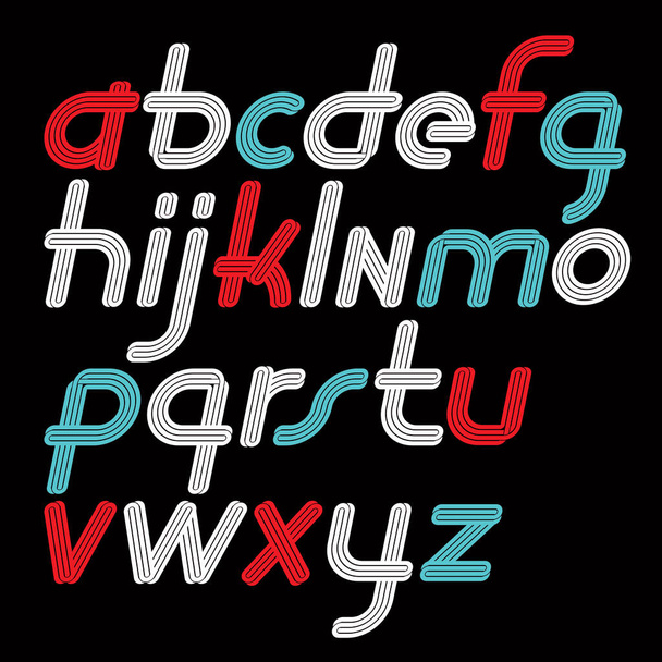 Vector funky cursive kisbetűs ABC betűk gyűjtemény  - Vektor, kép