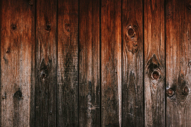 Texture of vertical red old wood - Foto, afbeelding