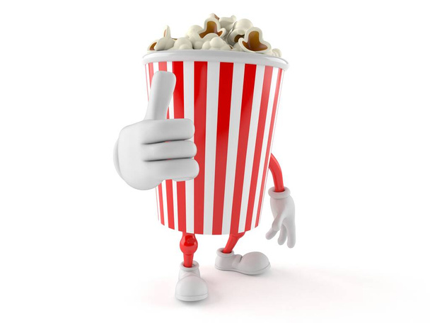 Popcorn-Figur mit erhobenem Daumen - Foto, Bild