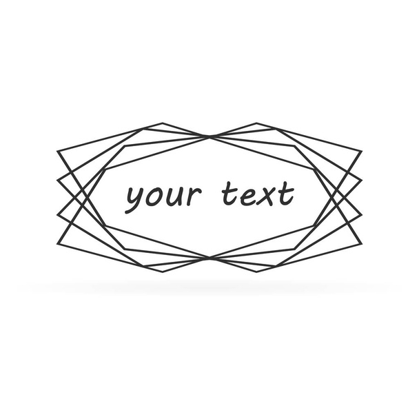 art line frame, border for text, vector illustration - Vektor, kép