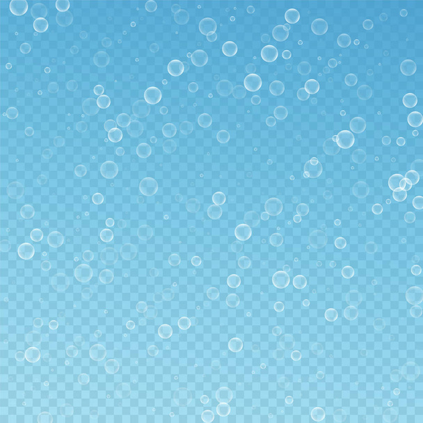 A szappanbuborékok elvont háttérrel rendelkeznek. Fújó buborékok  - Vektor, kép