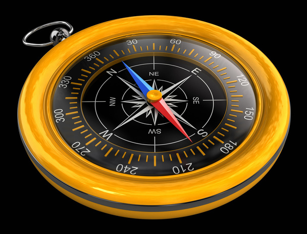 Golden vintage compass - Foto, Imagem