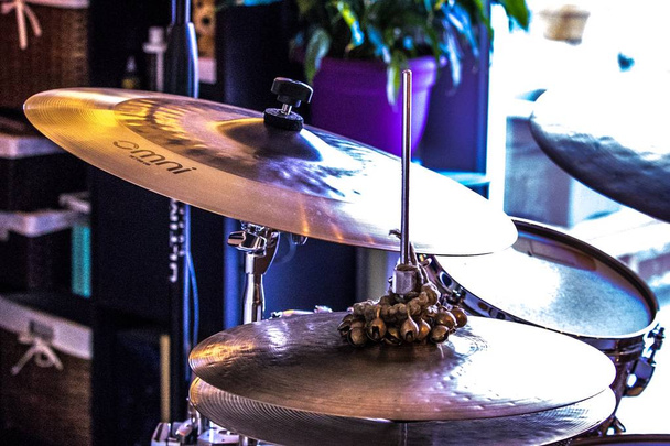 Cymbals set up for practice - Photo, Image