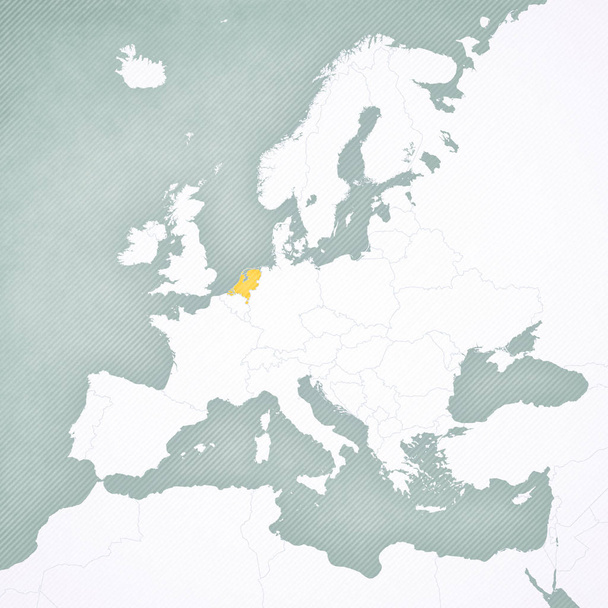 Map of Europe - Netherlands - Фото, зображення