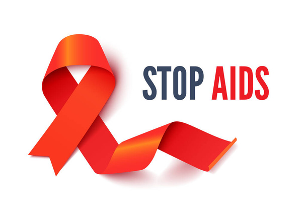 AIDS and HIV awareness month banner vector template - Vektör, Görsel
