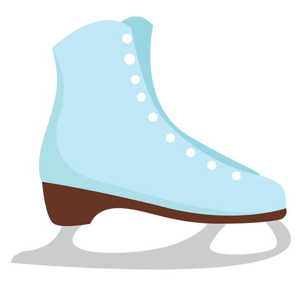 Ice skate, illustration, vector on white background. - Vector, Image