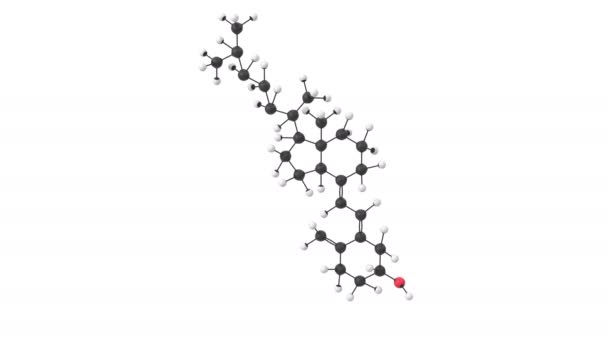 Animación 3D de una molécula de vitamina D con capa alfa
 - Metraje, vídeo