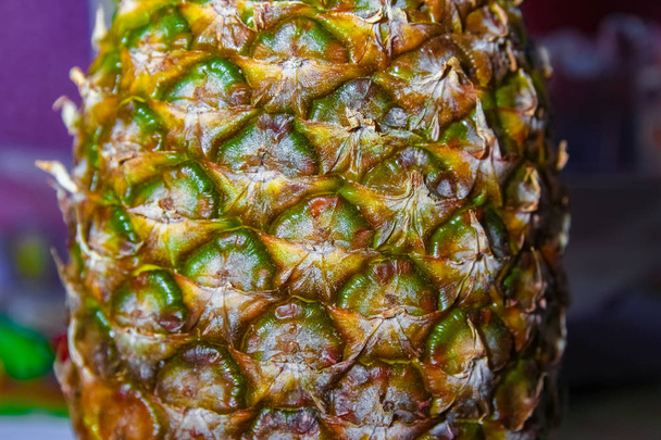 Close up texture of fresh ripe pineapple background - Zdjęcie, obraz