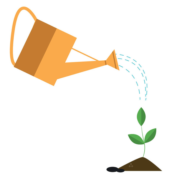 Watering can, illustration, vector on white background. - Vettoriali, immagini