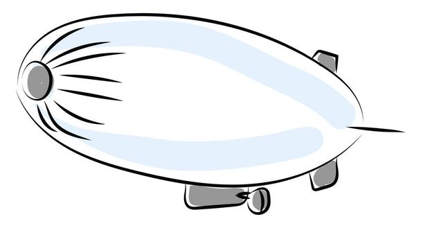 Luftschiff, Illustration, Vektor auf weißem Hintergrund. - Vektor, Bild