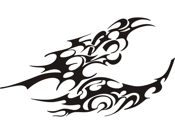 tribal butterfly tattoo - Διάνυσμα, εικόνα