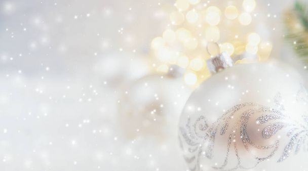 Merry Christmas and Happy New Year, Holidays greeting card background. Selective focus. - Foto, afbeelding