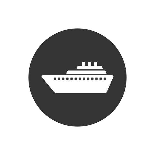 Schip icoon vector. pictogram cruiseschip - Vector, afbeelding