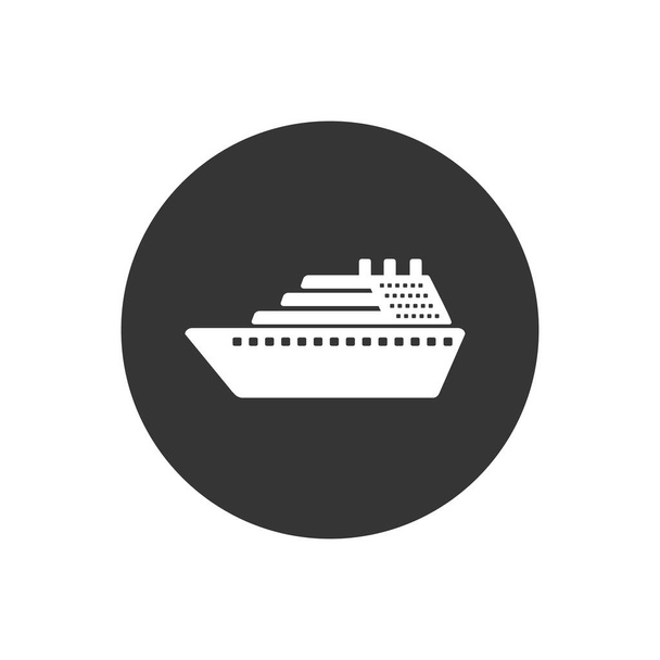 Schiff-Icon-Vektor. Kreuzfahrtschiff-Symbol - Vektor, Bild